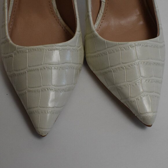 Steve Madden ValaC Crocodile Classy Minimalist Neutral Stiletto Pumps High Heels - Picture 4 of 8